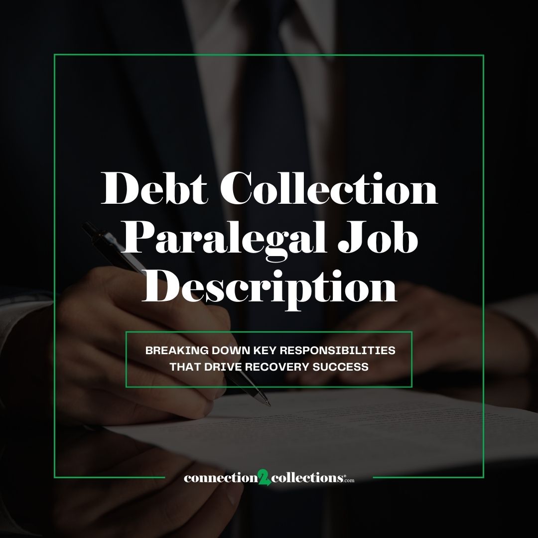 debt collection paralegal job description